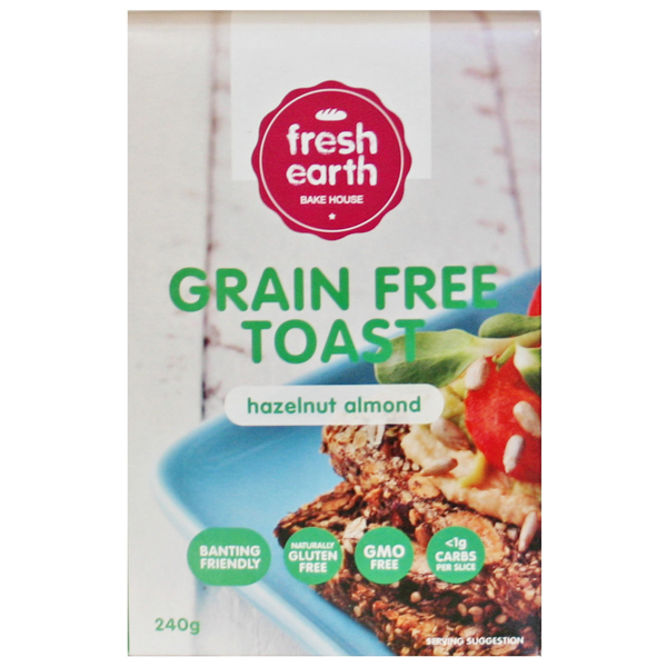 Fresh Earth Grain Free Toast Hazelnut Almond 240g
