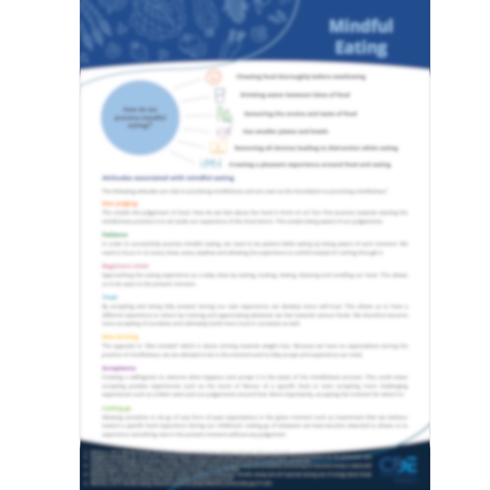 Mindful Eating PDF | CDE Online