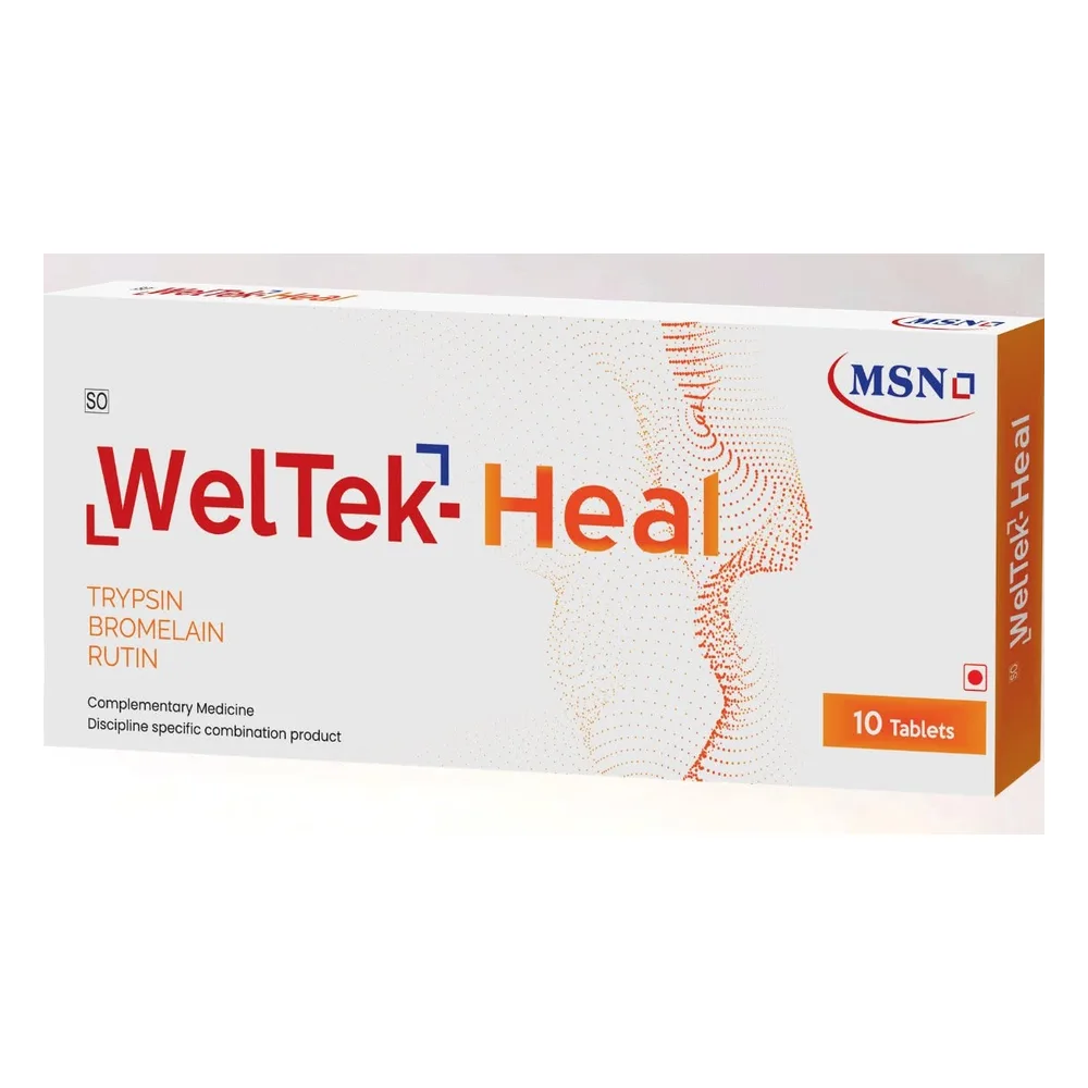 WelTek-Heal trypsin, bromelain and rutin enteric-coated tablets 10s